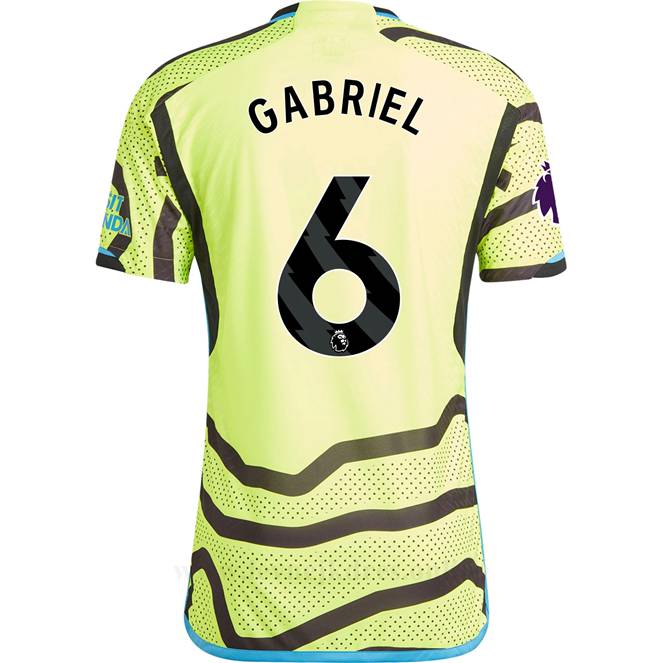 Levné Fotbalové Dresy Arsenal 2023-2024 GABRIEL #6 Venkovní