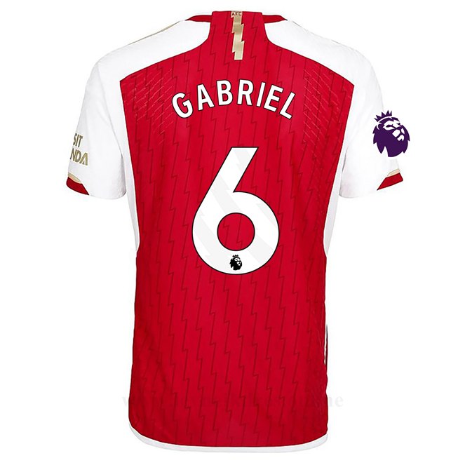 Levné Fotbalové Dresy Arsenal 2023-2024 GABRIEL #6 Domácí