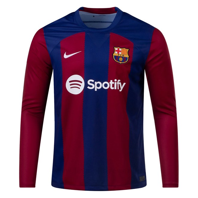 Levné Fotbalové Dresy FC Barcelona 2023-2024 Dlouhý Rukáv Domácí