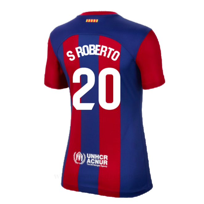 Levné Fotbalové Dresy FC Barcelona 2023-2024 Dámské S ROBERTO #20 Domácí