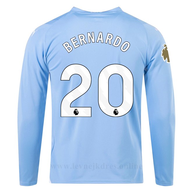 Levné Fotbalové Dresy Manchester City 2023-2024 Dlouhý Rukáv BERNARDO #20 Domácí